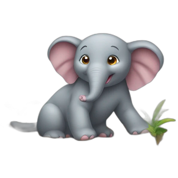 Éléphant sur une loutre sur un chat emoji