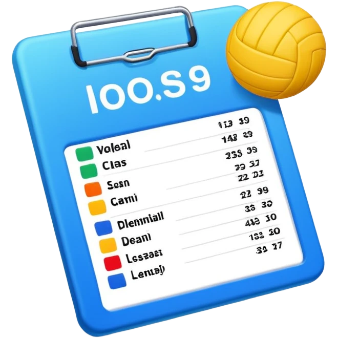 volleyball score card emoji