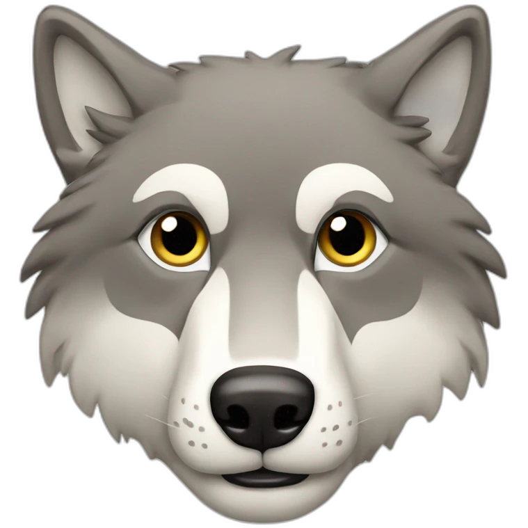 loup timide emoji