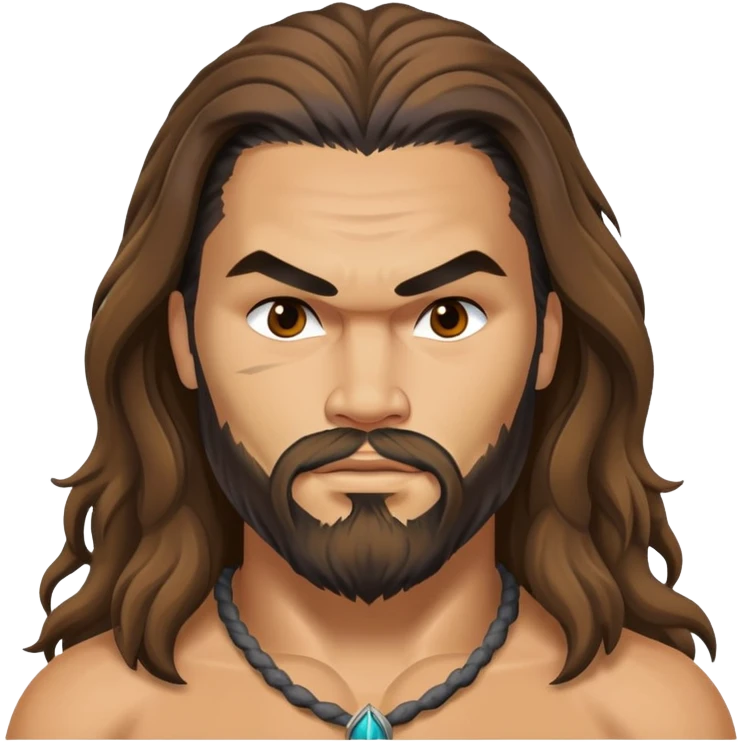 Jason Momoa with long hair and beard emoji