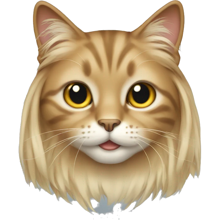 cat with long hair emoji