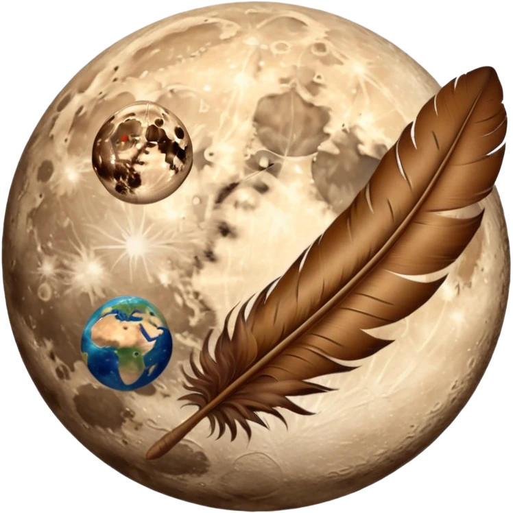 🪶📜🤎🌕🪐ترکیب اینها با هم emoji