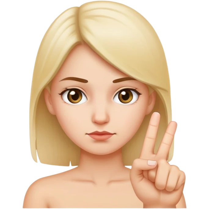 Girl showing middle finger emoji