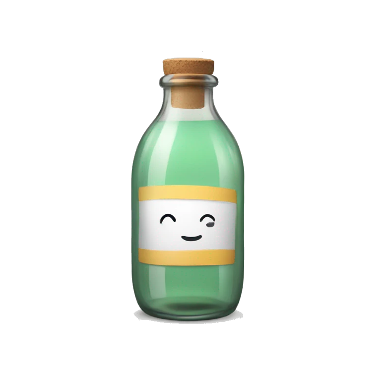 glass bottle with message emoji