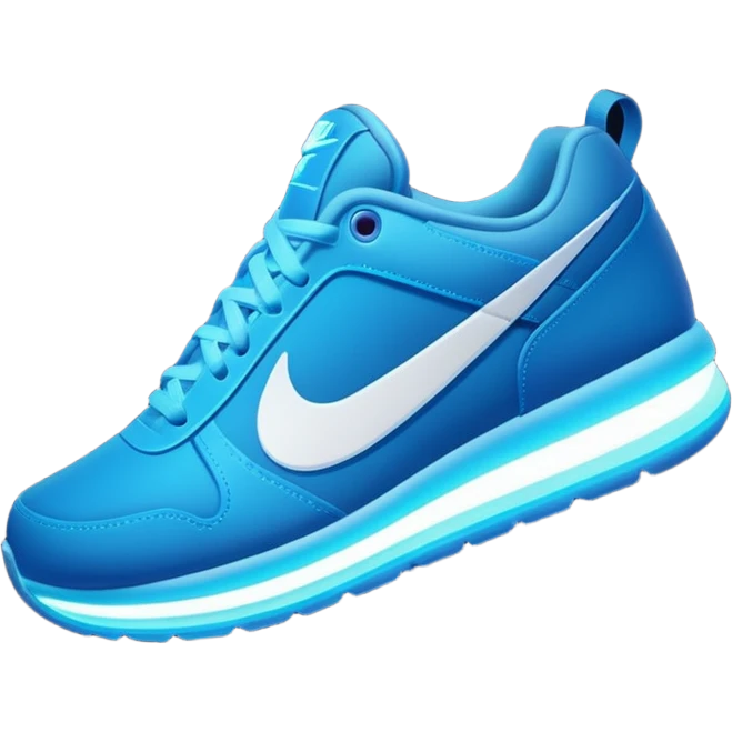 Un logo de nike en luz de neon emoji