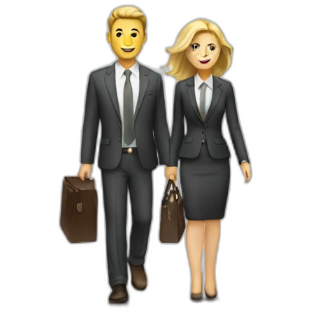 a business trip white couple emoji