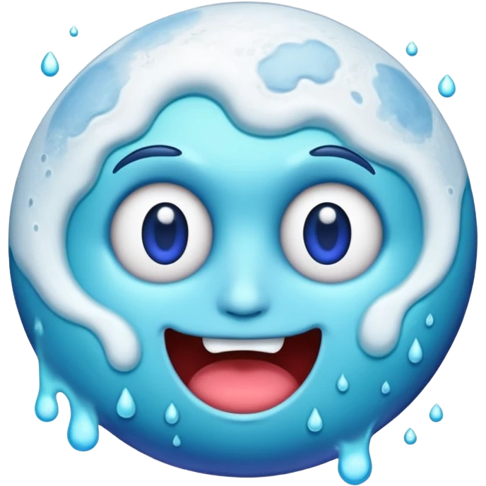 moon covered in potion foam panic face emoji