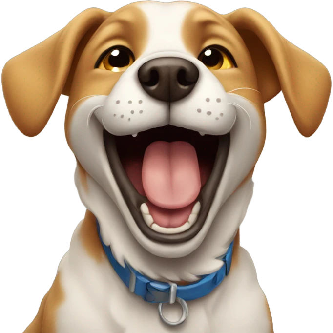 Dog laughing emoji