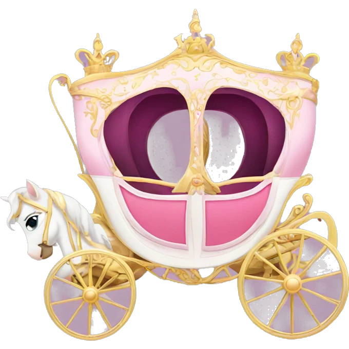 Fancy princess horse carriage  emoji