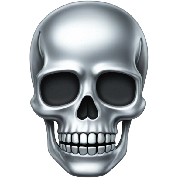 Skeleton made out of chrome emoji