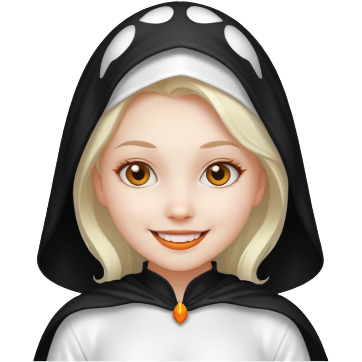 girl with hallowen white costumes emoji