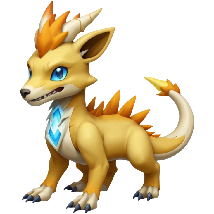 Manectric-Electrike-Lucio-Cubone-Marowak-Draco-Fakémon-hybrid-creature (full body), 4 legs emoji
