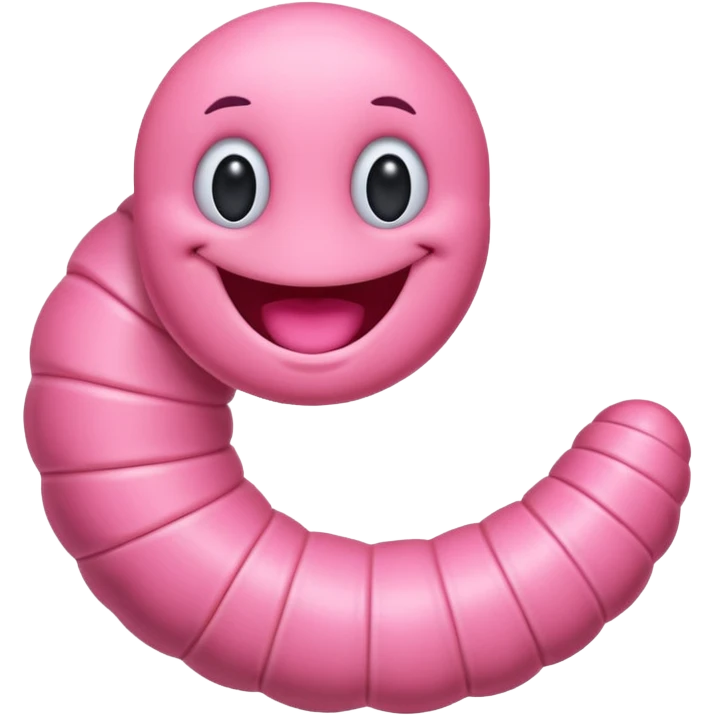 smiling worm emoji