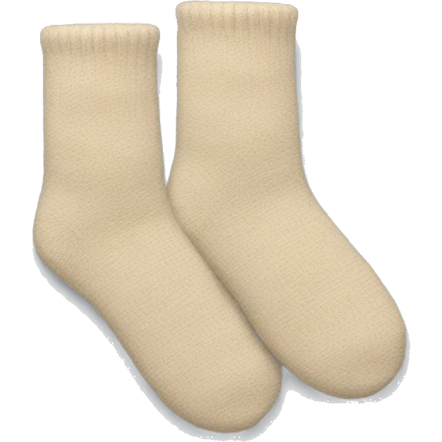 Two beige home socks emoji