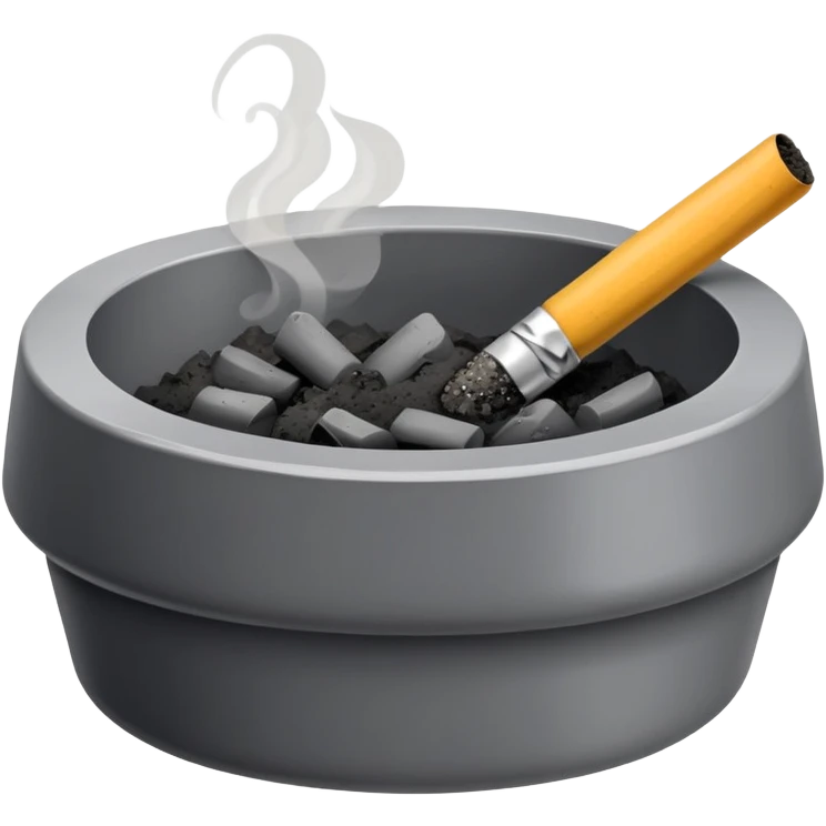An ashtray filled with ashes emoji