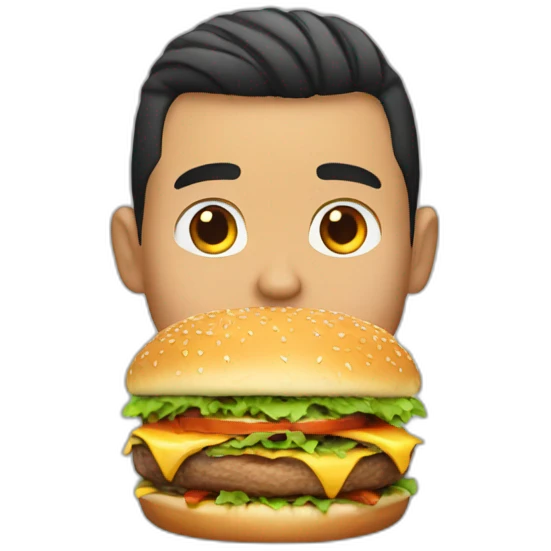 ronaldo eat burger emoji