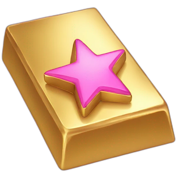 golden ingot with a pink star emoji