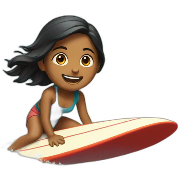indian girl surfing  emoji
