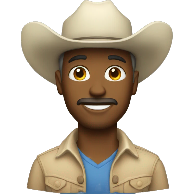 White cowboy with bleu eyes emoji