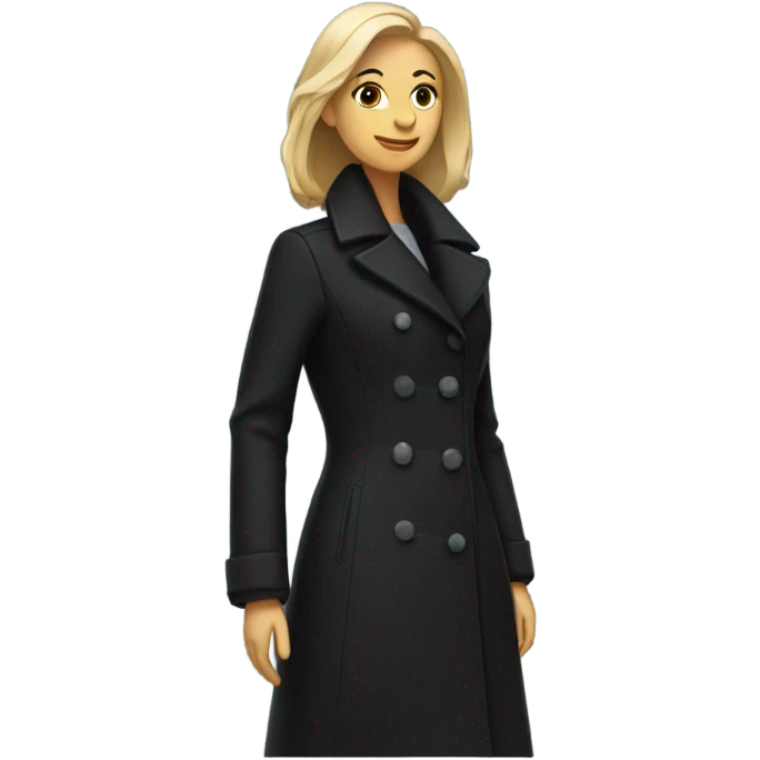 Black coat  emoji