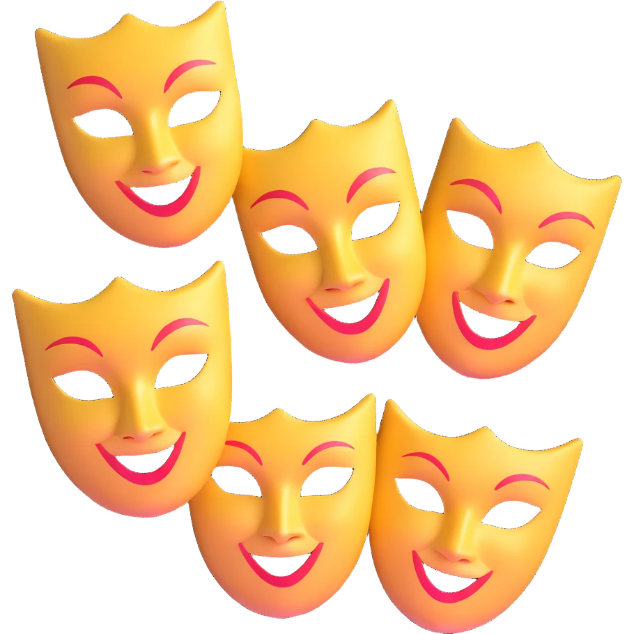 theatre masks drama comedy tragedy emoji