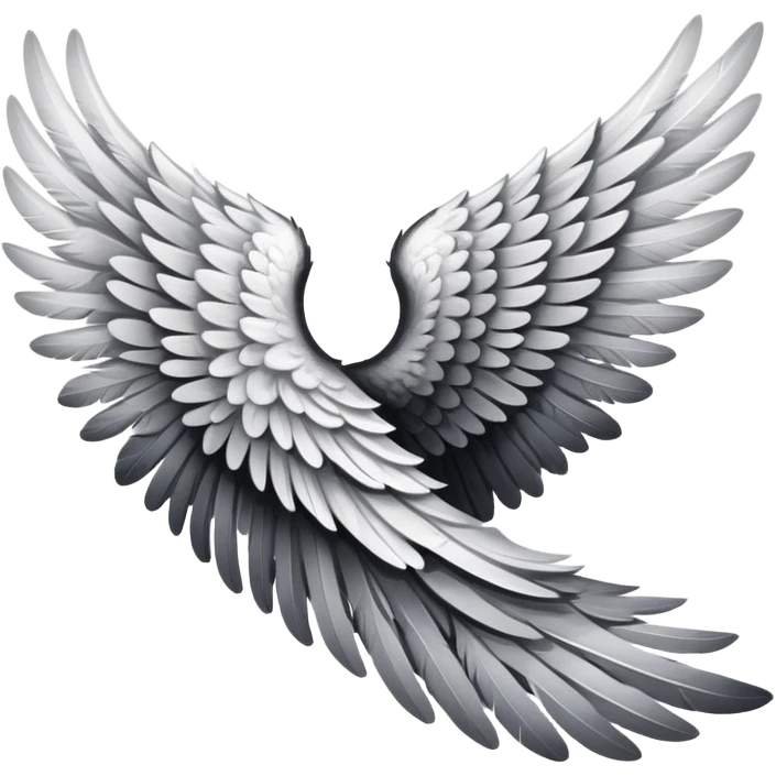 black angel wing white angel wing  emoji