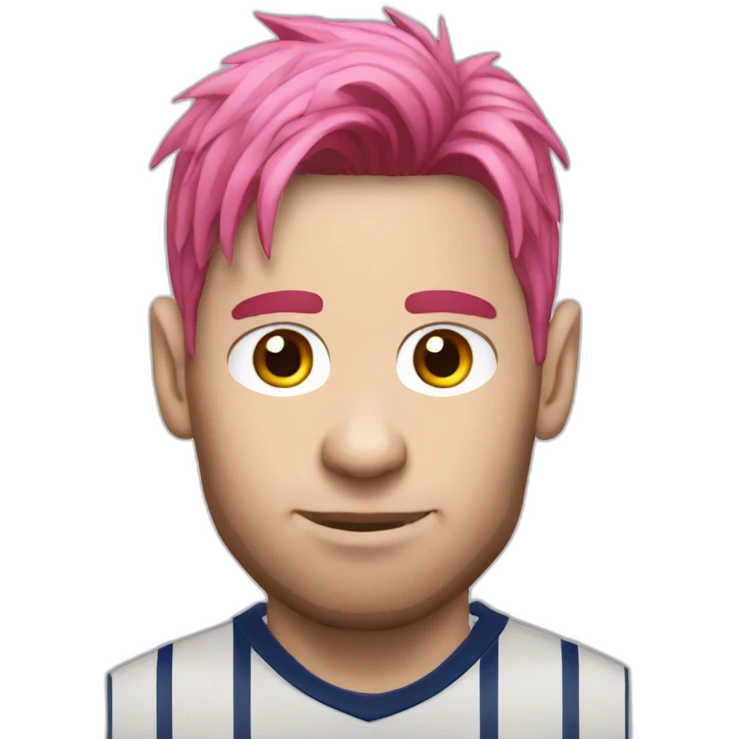 Messi with pink hair emoji