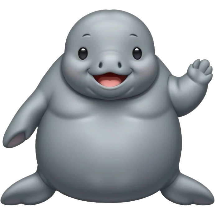Manatee cute and fat emoji whole body emoji