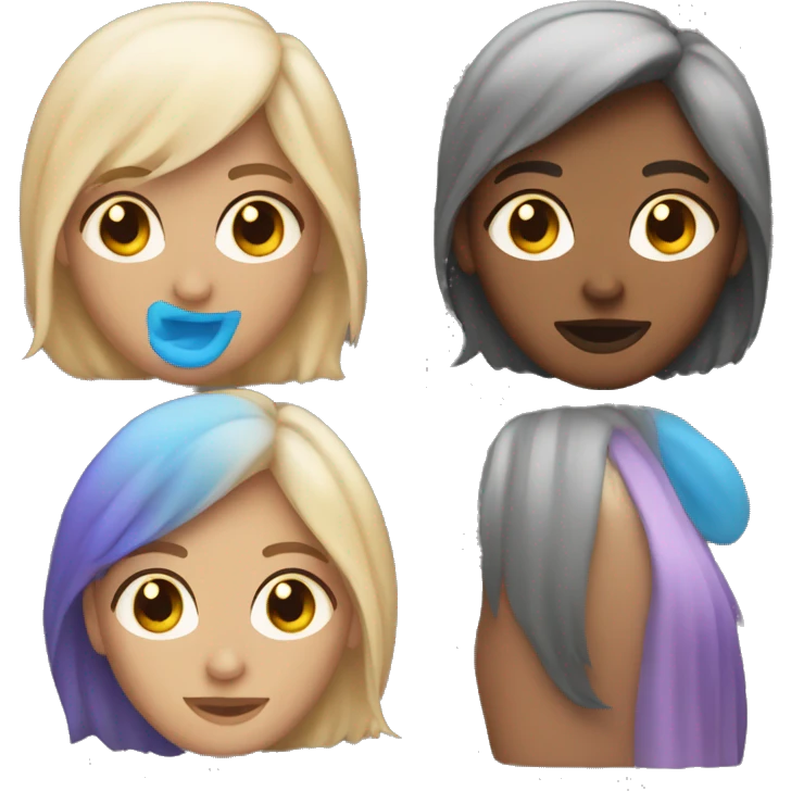 transgender pretty woman, with transgender colours emoji