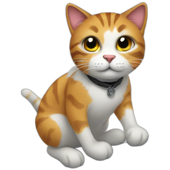 Cat snowboard emoji