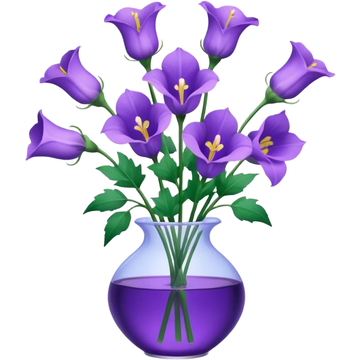 Canterbury bells flower in a vase emoji