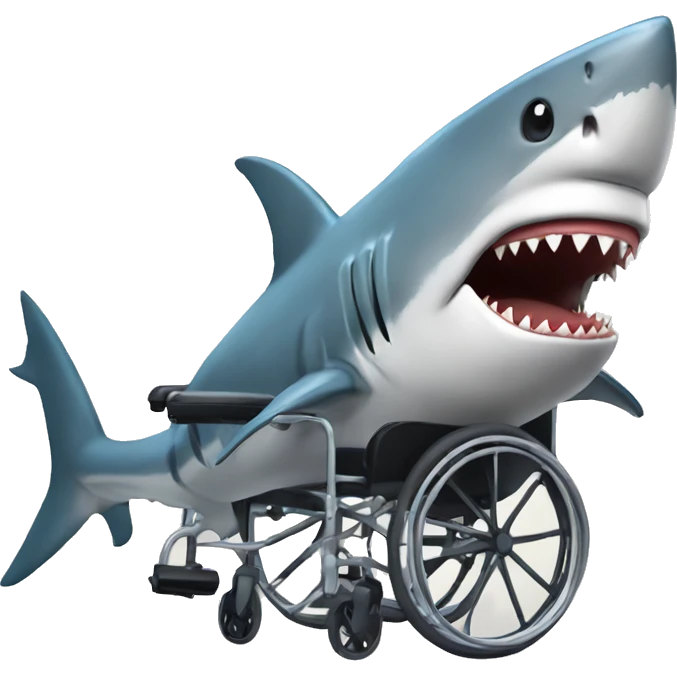 Shark in a wheelchair emoji