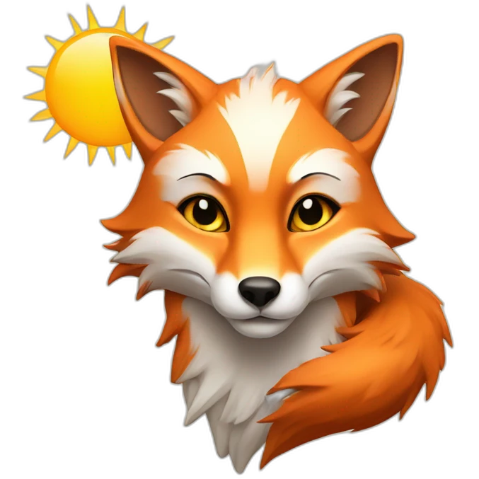 Fox + sun emoji