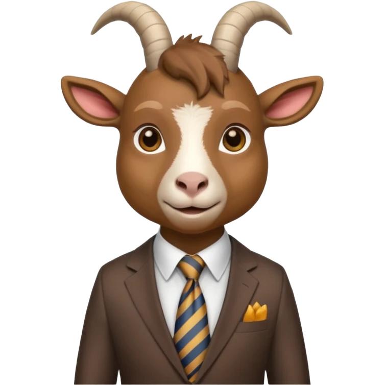 goat with tie & suit emoji