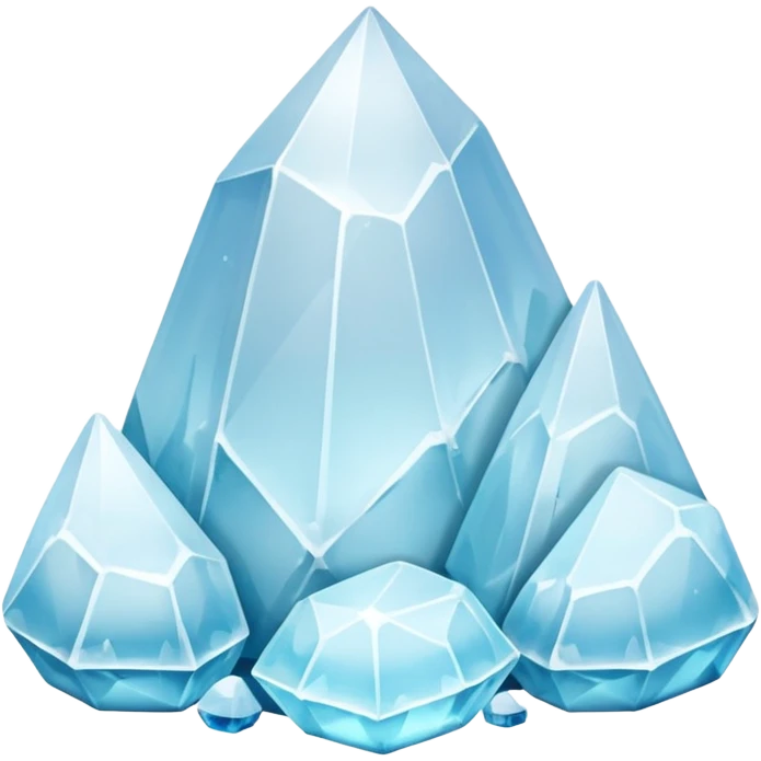 coarse salt, mound or scatter, large crystals, translucent white, angular uneven shapes, subtle light reflection, dry mineral texture, size and form variation, no container, spoon, herbs, or faces, clean 3D, soft shadows, transparent background, emoji scale emoji