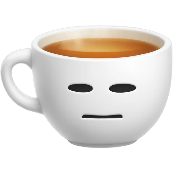 Hot cup of tea in cute mug emoji