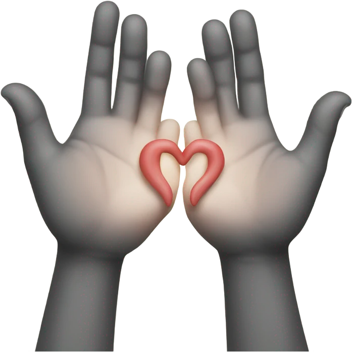 Hand heart emoji