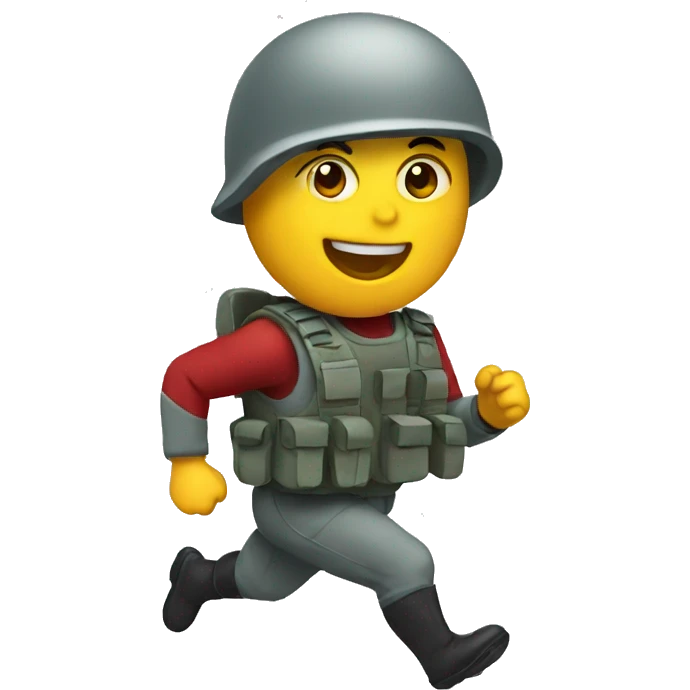 emoji solider running emoji