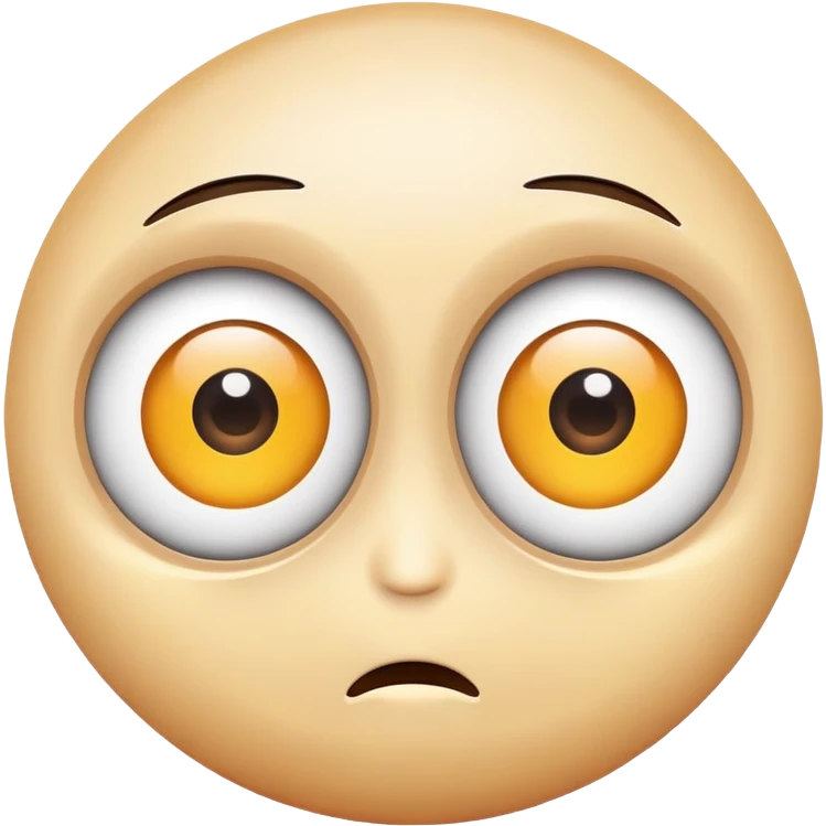 two eyes looking in different directions, separated, fun and cute emoji
