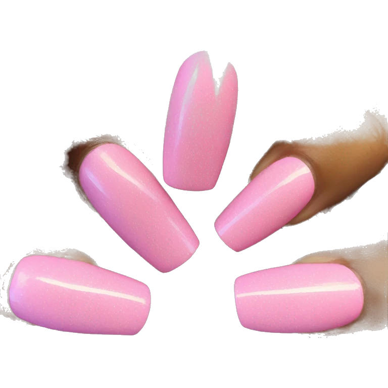 Pink acrylic nails emoji
