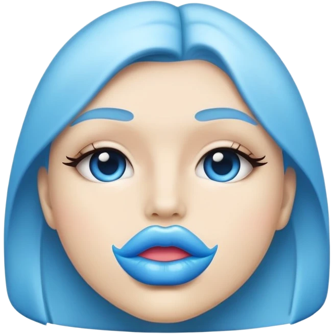 Light blue lips emoji