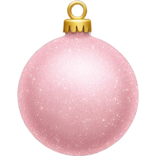 Light Pink glitter Christmas bauble emoji