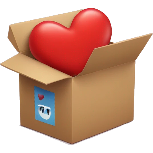 Heart with a box emoji