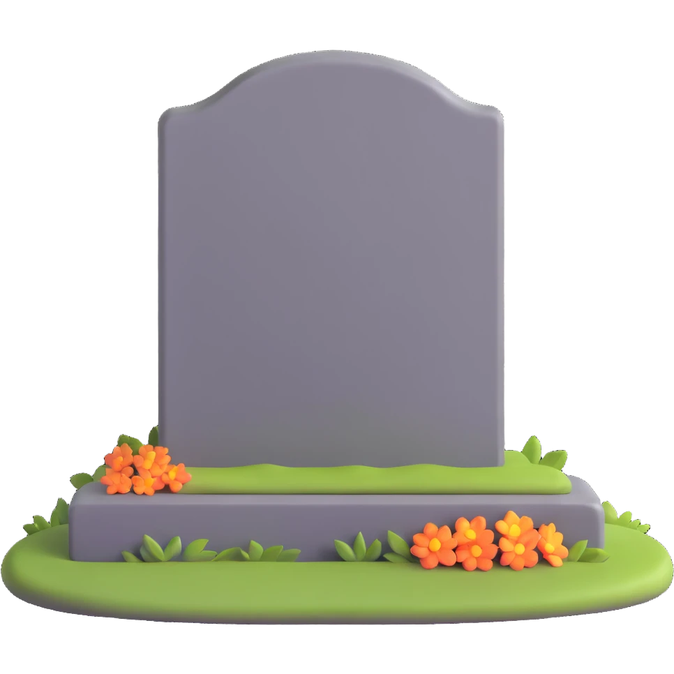 stone gravestone in cemetery emoji