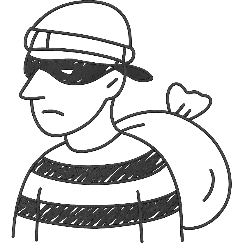 A thief character emoji
