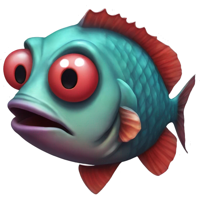 Zombie kiss fish emoji