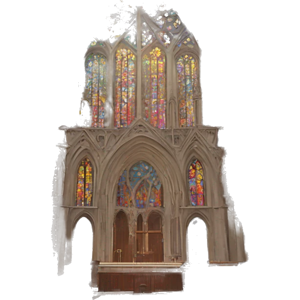 Cathedral with stained glass windows  emoji