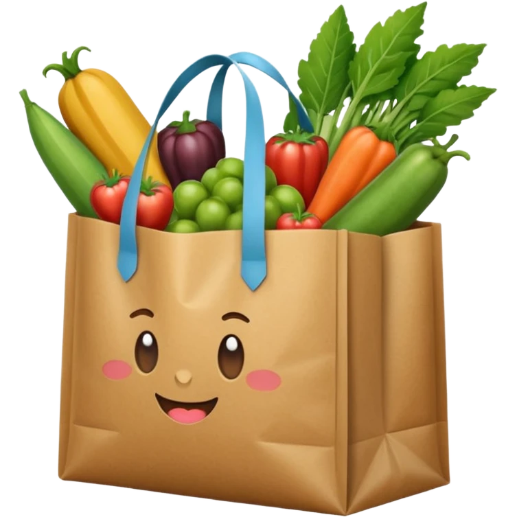sacs de courses alimentaire emoji