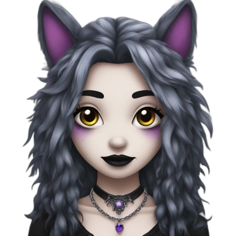 gothic furry girl jewelry emoji