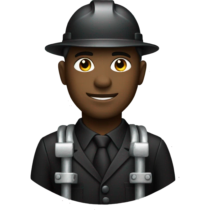 Driller in black suit emoji